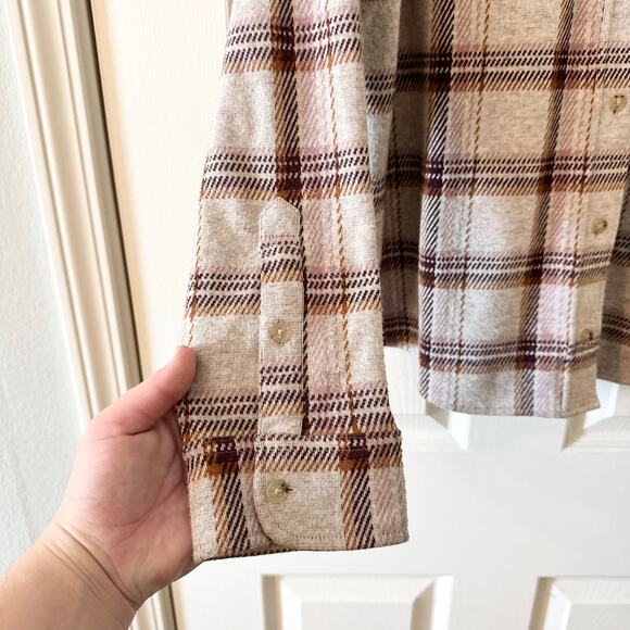 Faherty Legend Classic Sweater Shirt in Cranberry Haze Plaid - Picture 9 of 13